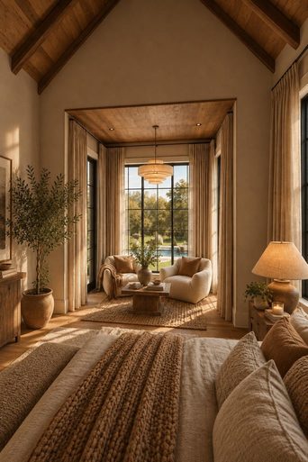 A bedroom redesigned by Loftling in the Cozy style