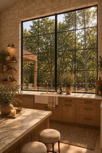A kitchen redesigned by Loftling in the Cozy style