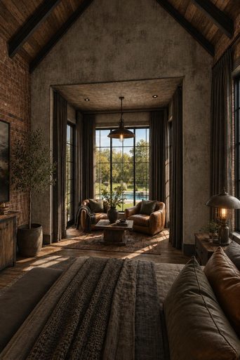 A bedroom redesigned by Loftling in the Industrial style