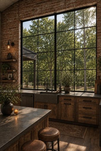 A kitchen redesigned by Loftling in the Industrial style
