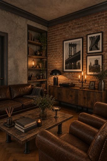 A living room redesigned by Loftling in the Industrial style