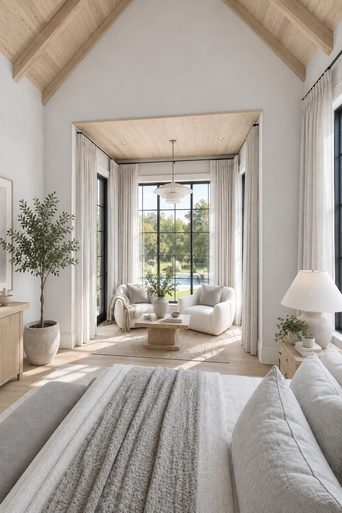 A bedroom redesigned by Loftling in the Scandinavian style