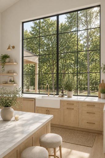 A kitchen redesigned by Loftling in the Scandinavian style