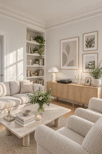 A living room redesigned by Loftling in the Scandinavian style