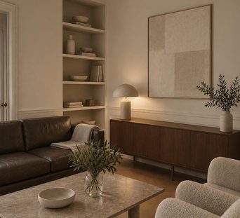 A living room redesigned by Loftling in the Minimalist style